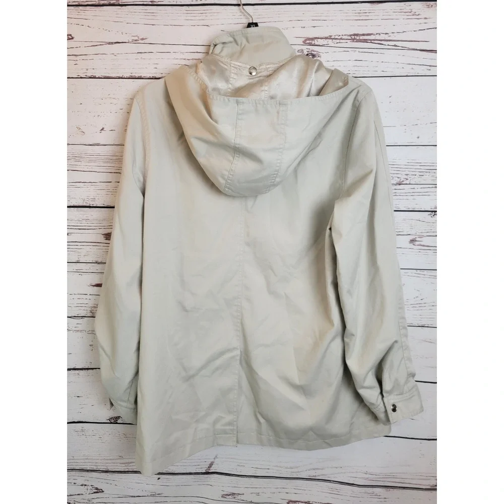 Pendleton Tan Full Zip Removable Hood Windbreaker Jacket Men's Size Medium